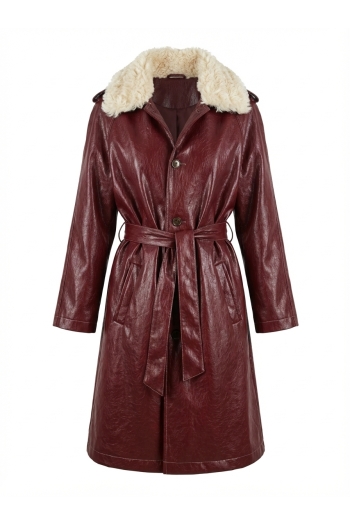 Trench Vinyle Bordeaux fabriqué en Italie
