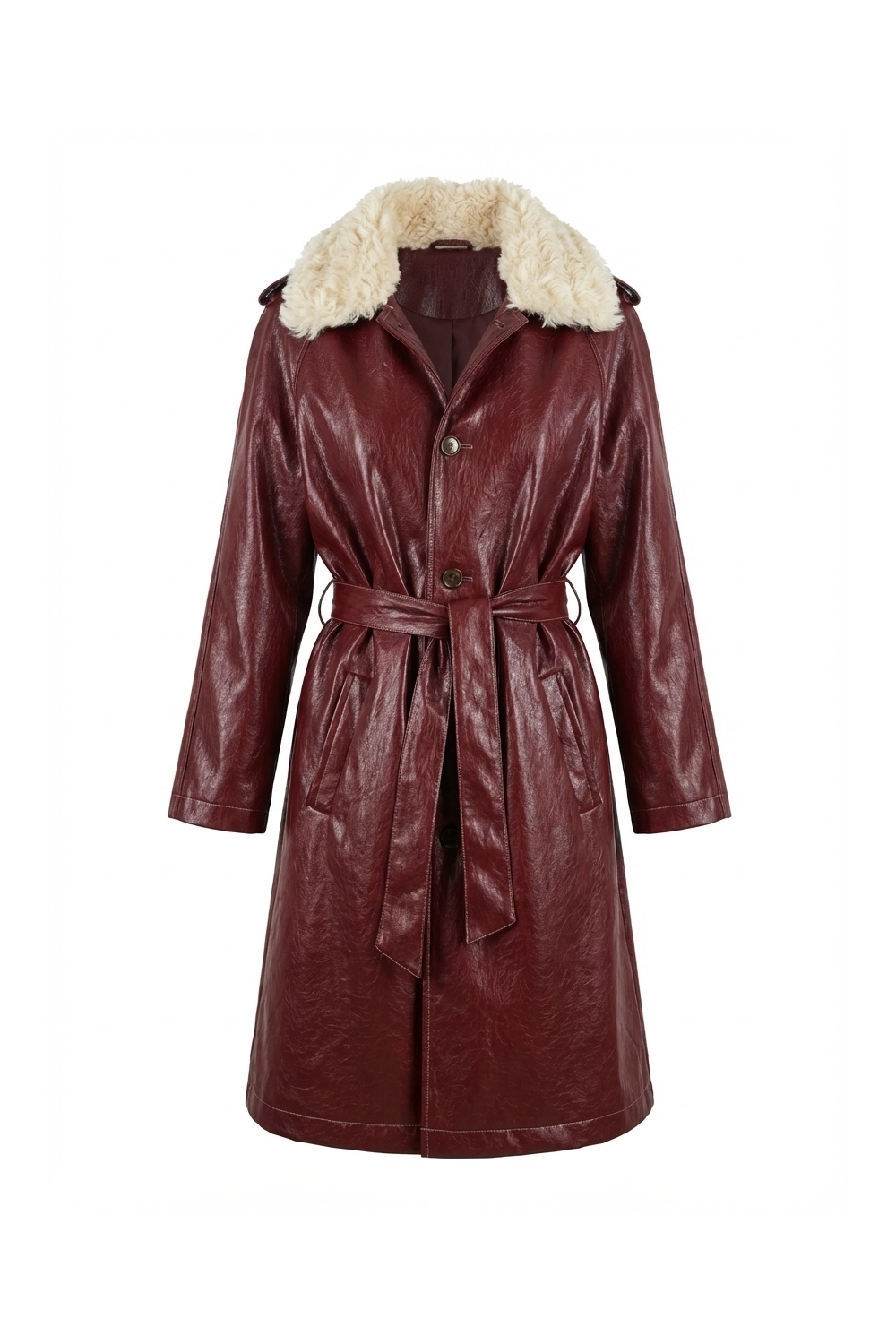 Trench Vinyle Bordeaux fabriqué en Italie