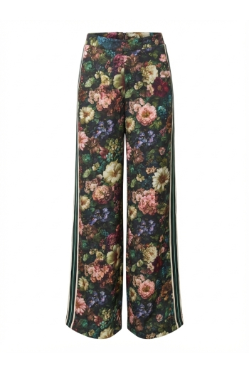 Pantalon Charlie Flower bordeaux fabriqué en Italie