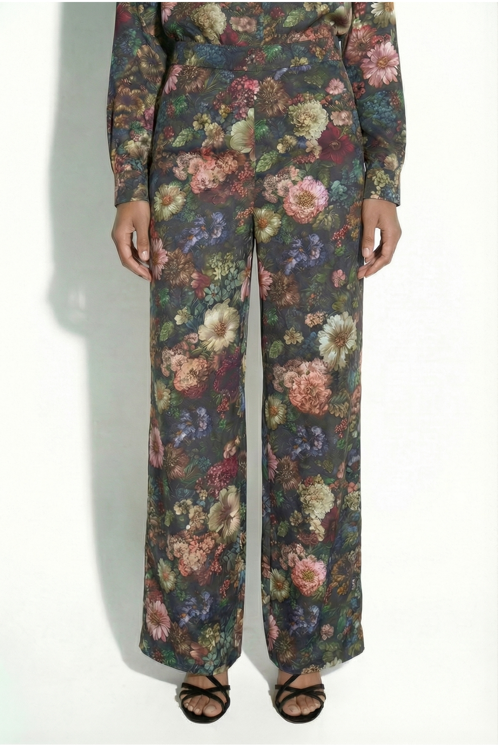 Pantalon Charlie Flower bordeaux fabriqué en Italie