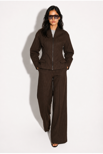 Charlie Maura Chocolate Pants, made in Italy.