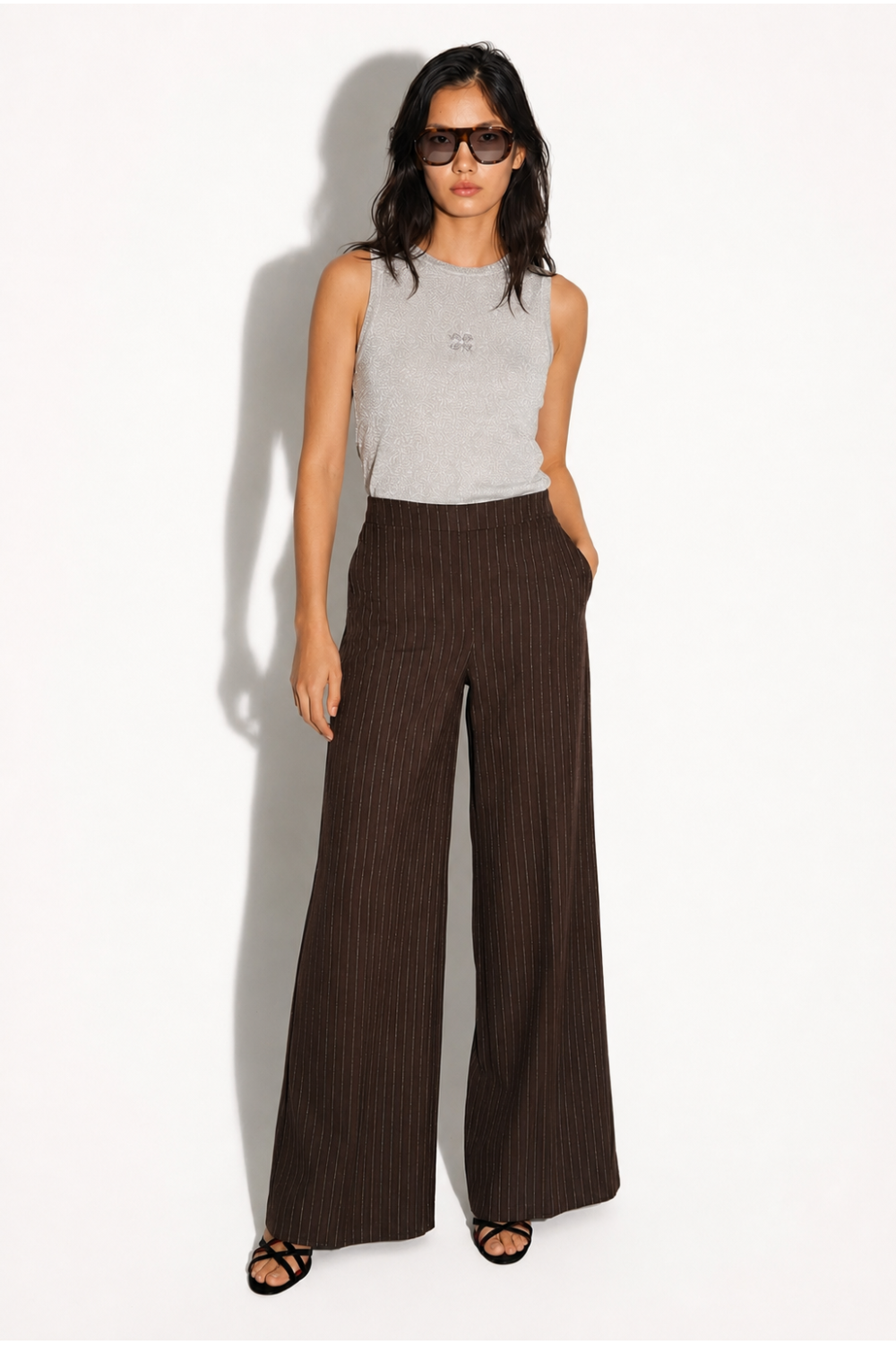 Charlie Maura Chocolate Pants, made in Italy.
