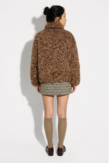Bomber Nahia Fancy fur beige fabriqué en Italie.