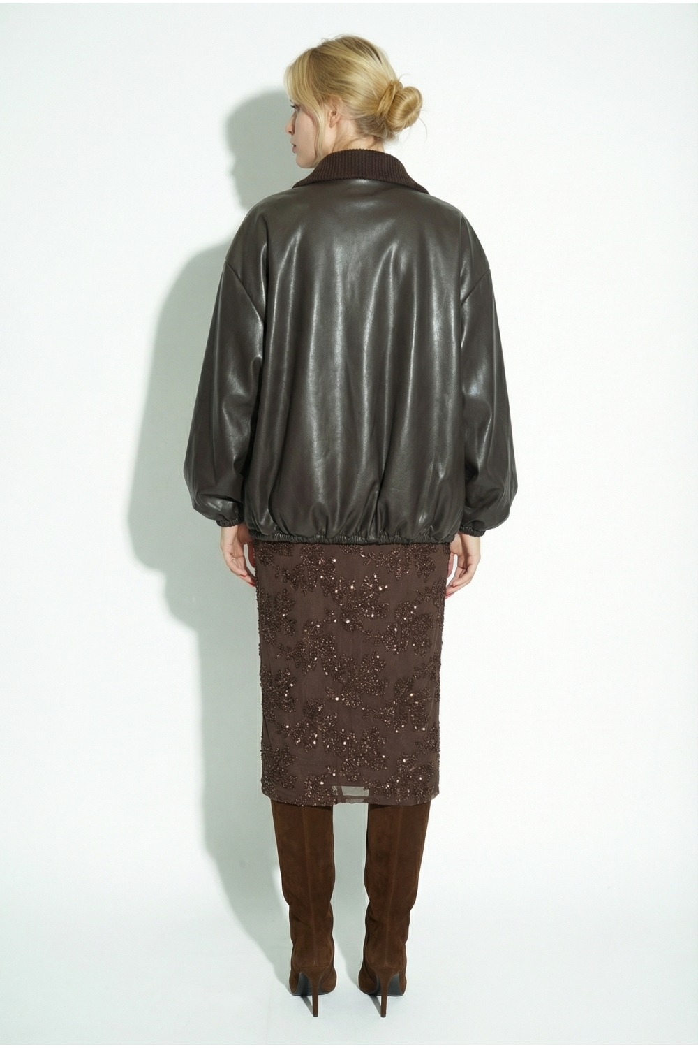 Jaket bessie aviator fabriqué en Italie.