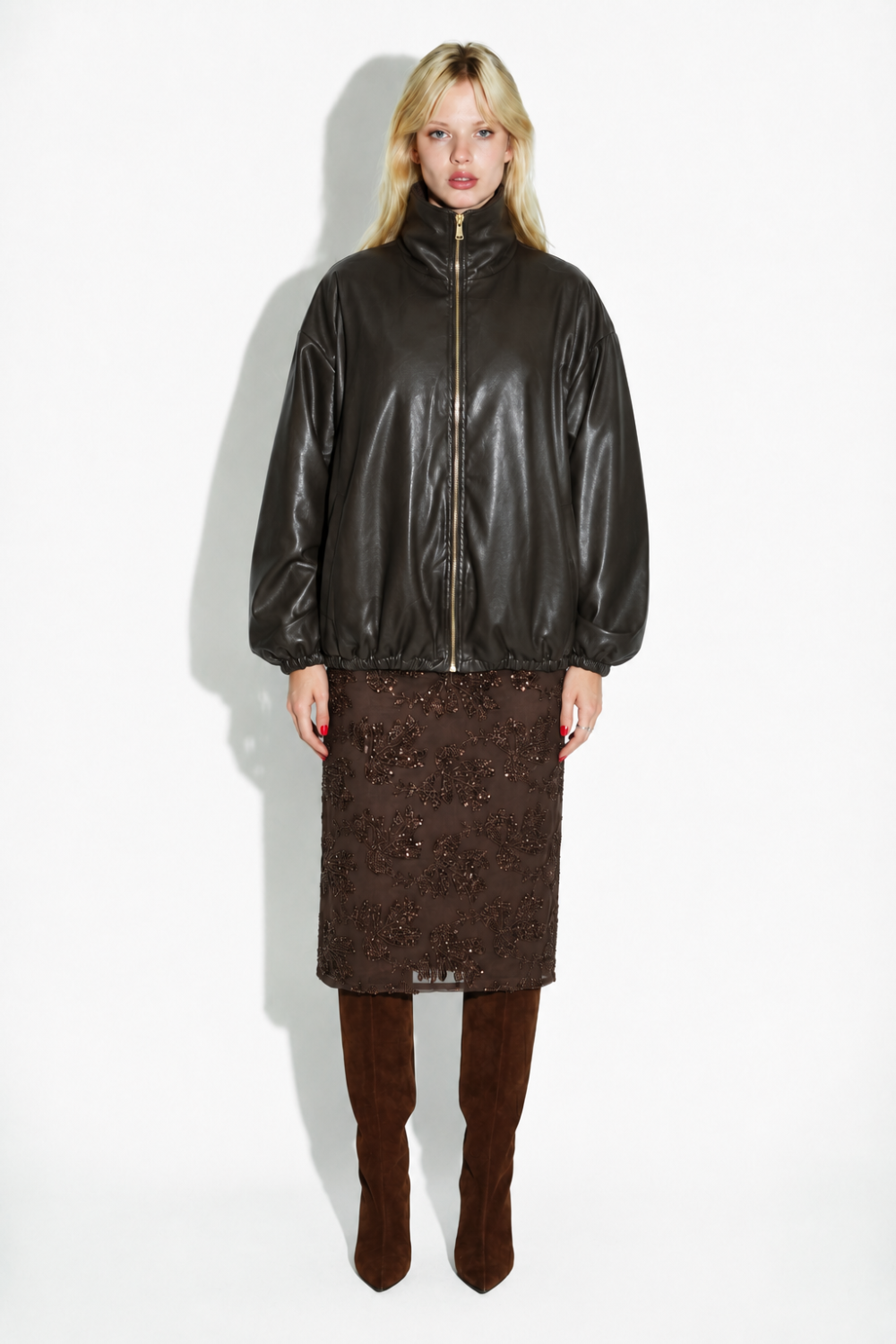 Jaket bessie aviator fabriqué en Italie.