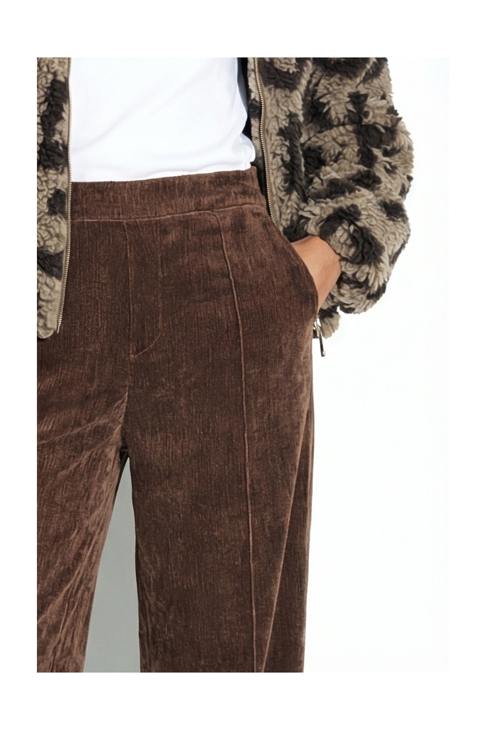 Pantalon Charlie Boro chocolat fabriqué en Italie