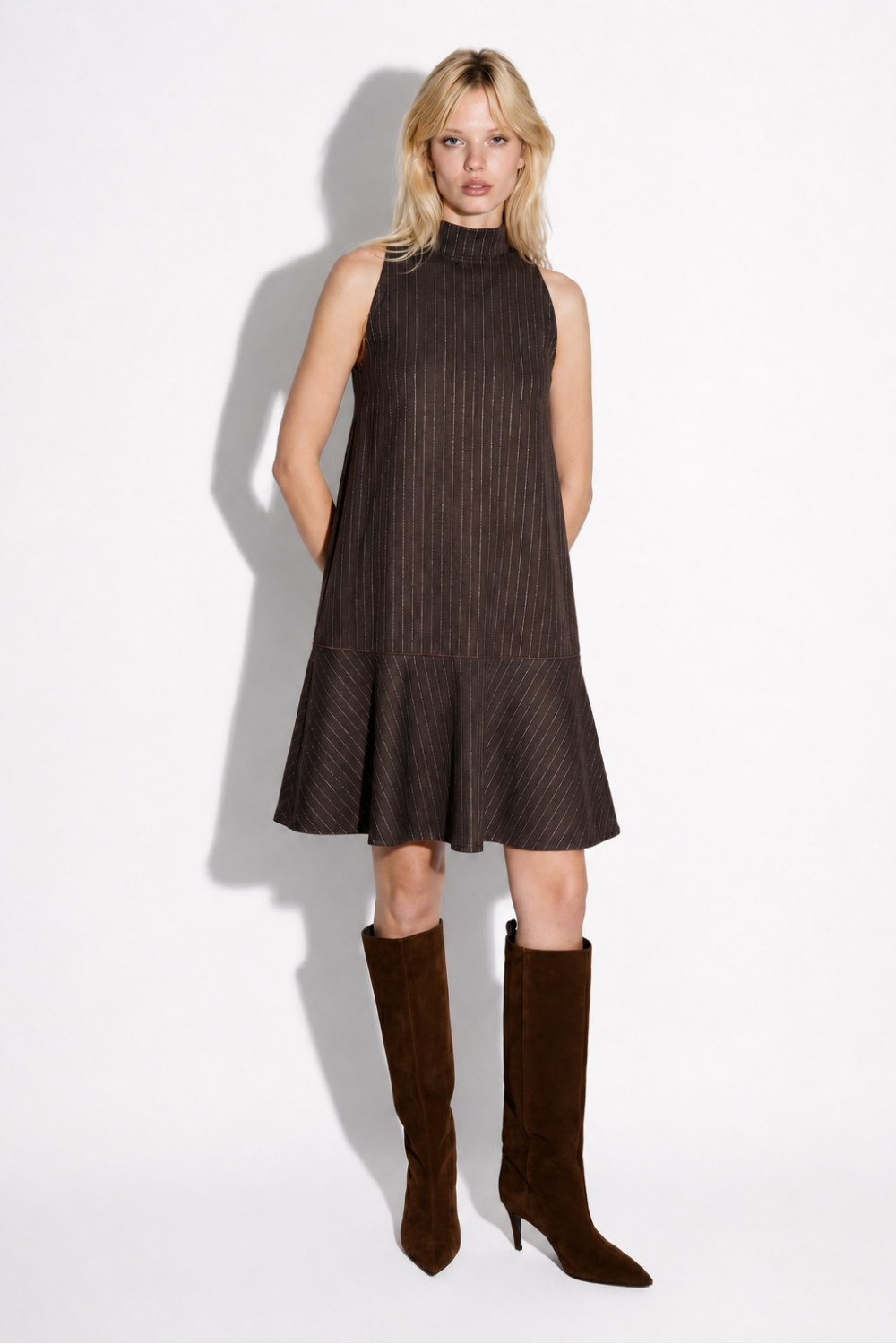 Dress Blake Maura chocolat fabriqué en Italie