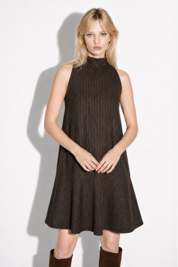 Dress Blake Maura chocolat fabriqué en Italie
