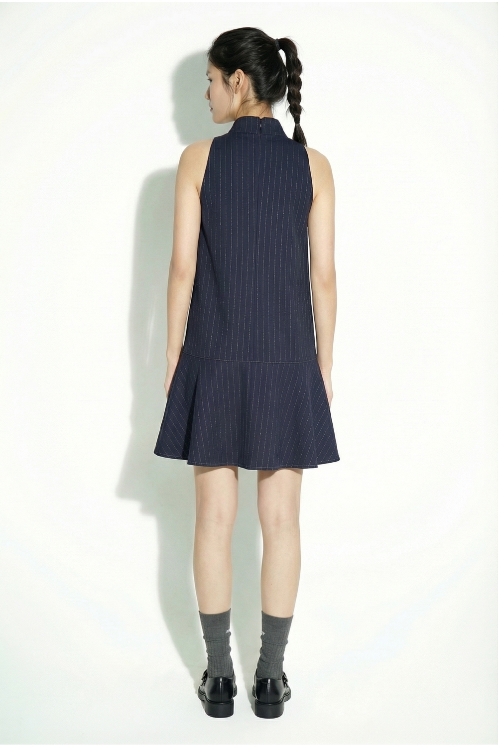 Dress Blake Maura Navy fabriquée en Italie.