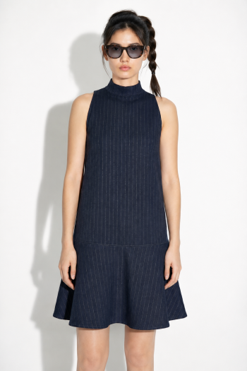 Dress Blake Maura Navy fabriquée en Italie.