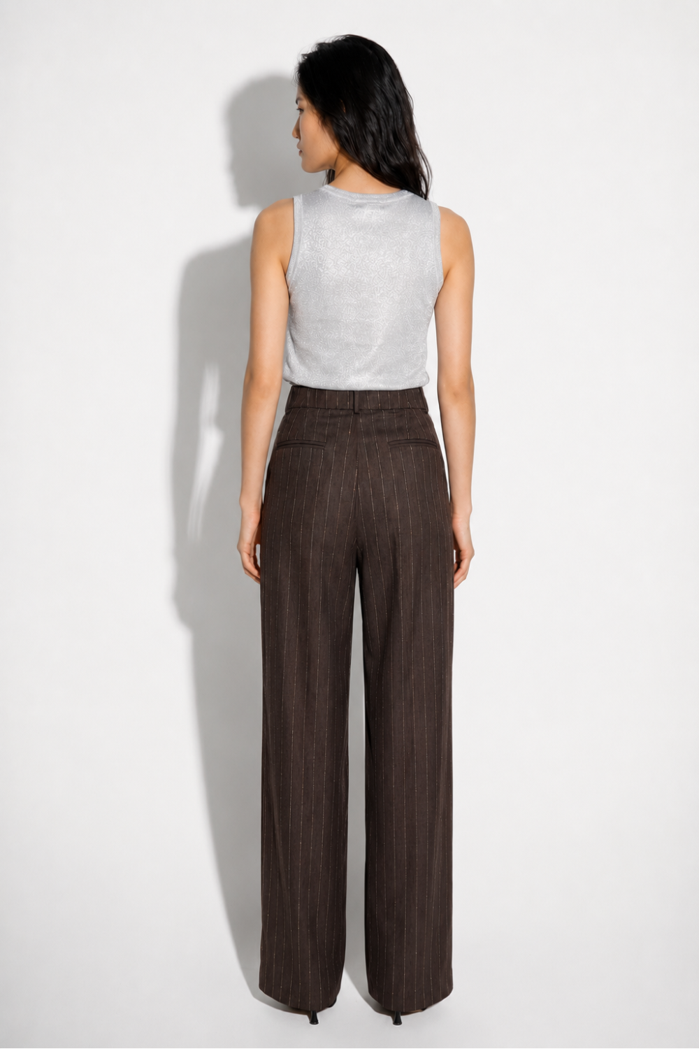 Pantalon Astrid Goccoa Story chocolat fabriqué en Italie