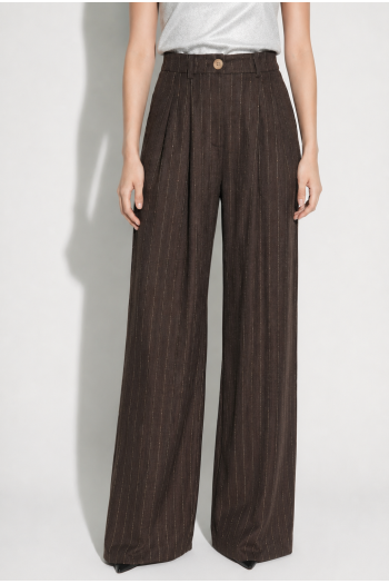 Pantalon Astrid Goccoa Story chocolat fabriqué en Italie
