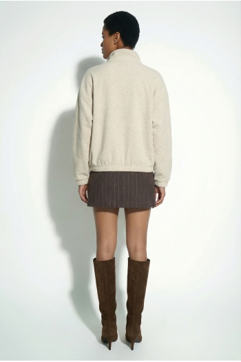 Sia Goccia Story Chocolate Shorts Skirt, Made in Italy