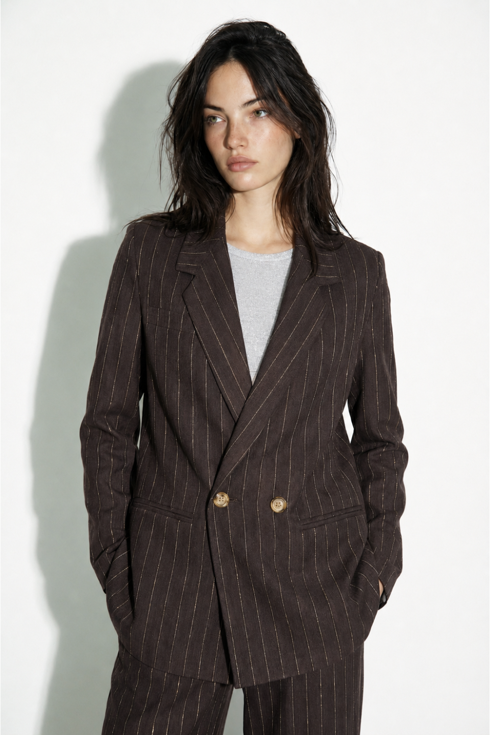 Blazer Ema Goccia Story chocolat fabriqué en Italie