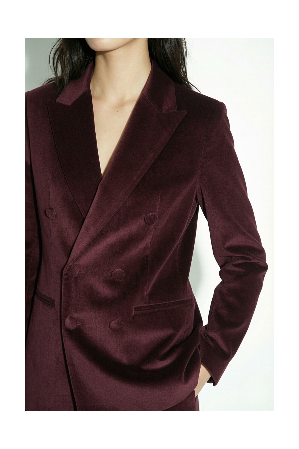 Blazer Yves smoking velour chocolat fabriqué en Italie