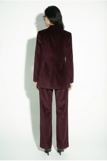 Blazer Yves smoking velour chocolat fabriqué en Italie