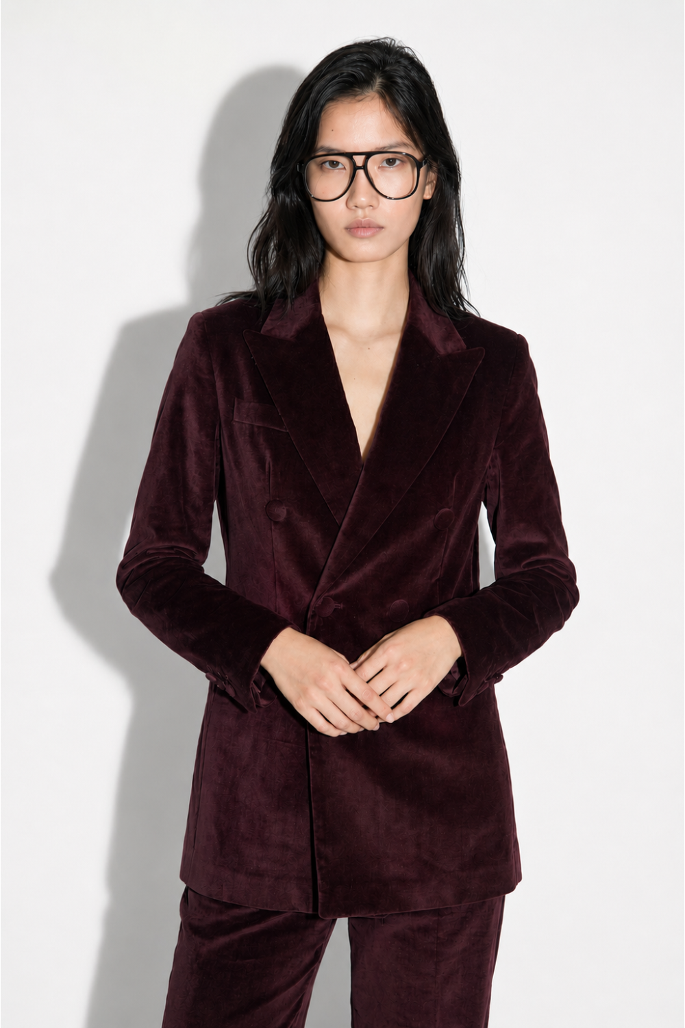 Blazer Yves smoking velour chocolat fabriqué en Italie