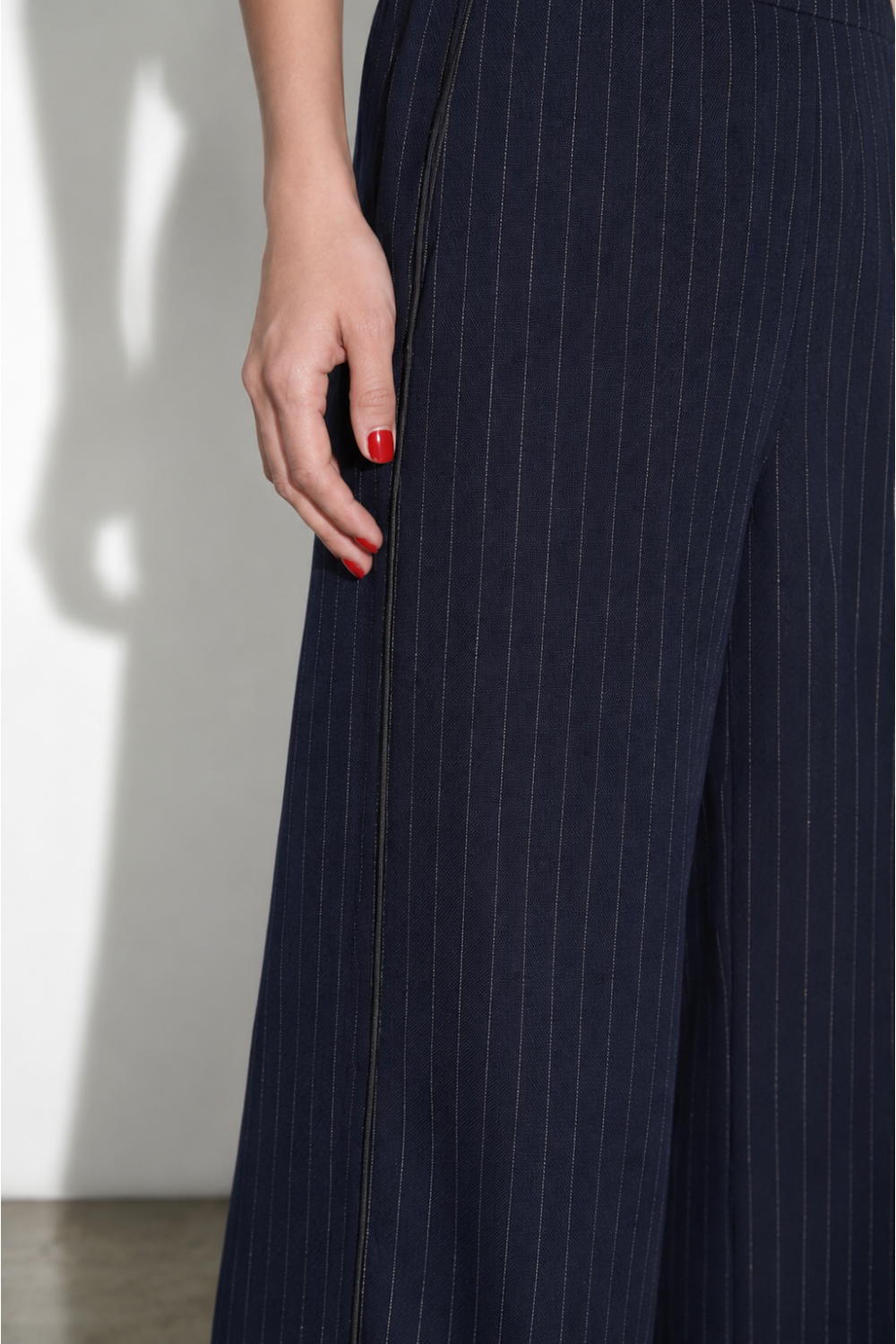 Charlie Maura-broek in marineblauw, gemaakt in Italië