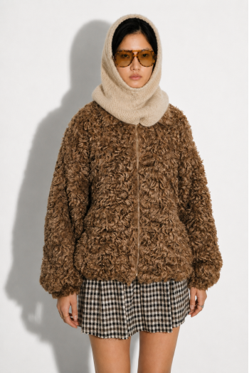 Cagoule beige fabriquée en Italie