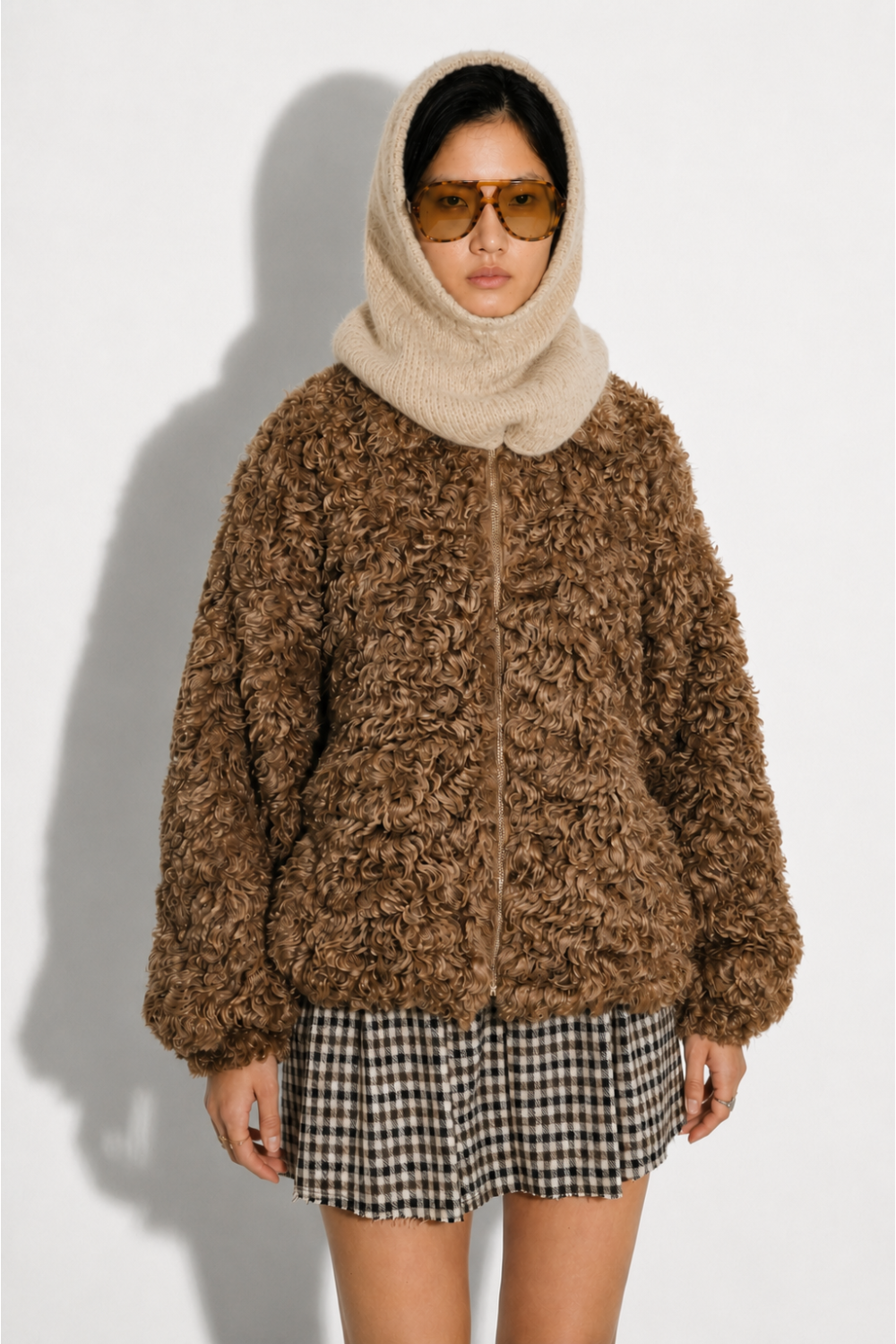 Cagoule beige fabriquée en Italie