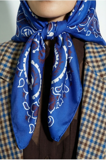 Foulard Hera print Royal fabriqué en Italie