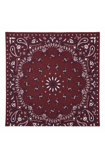 Hera scarf with chocolate print, made in Italy