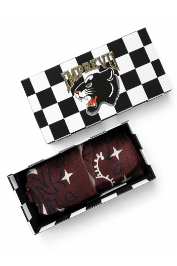 Hera scarf with chocolate print, made in Italy