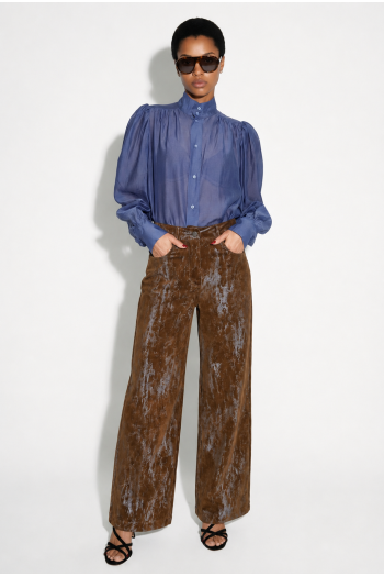 Pantalon Swiggy velour used brown fabriqué en Italie