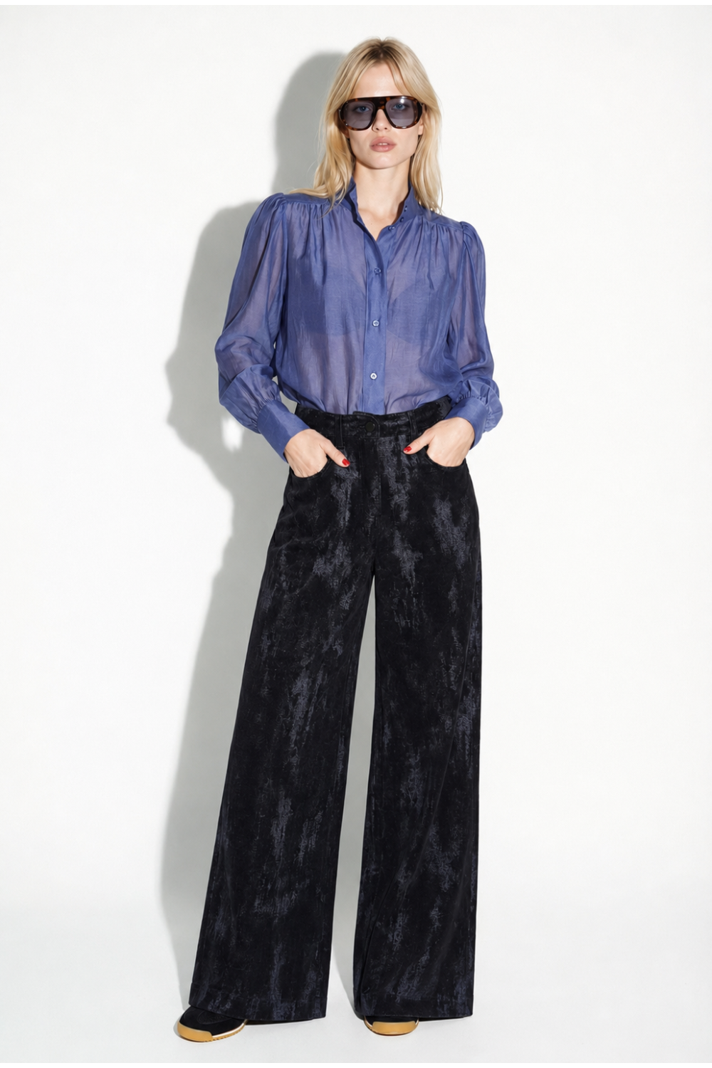 Pantalon Swiggy velour used black fabriqué au Portugal