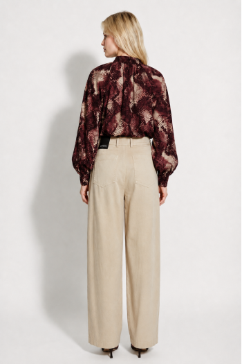 Pantalon Rio Lyocell beige fabriqué en Italie