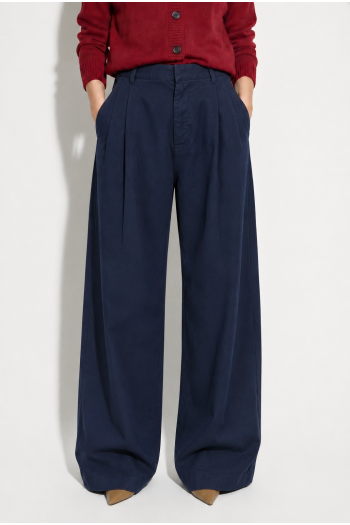 Pantalon Rio Lyocell Navy fabriqué en Italie