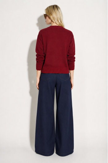 Pantalon Rio Lyocell Navy fabriqué en Italie