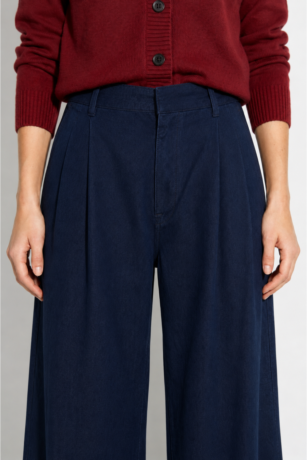 Pantalon Rio Lyocell Navy fabriqué en Italie