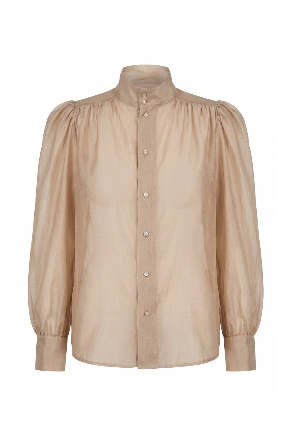 Chemise Anais voile beige fabriquée en Italie