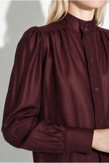 Chemise Anais voile bordeaux fabriqué en Italie