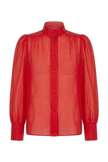 Chemise Anais voile rouge fabriquée en Italie