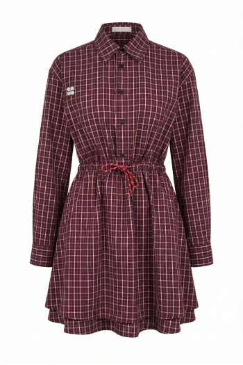 Dress Kris Collège à carreaux bordeaux fabriqué en Italie
