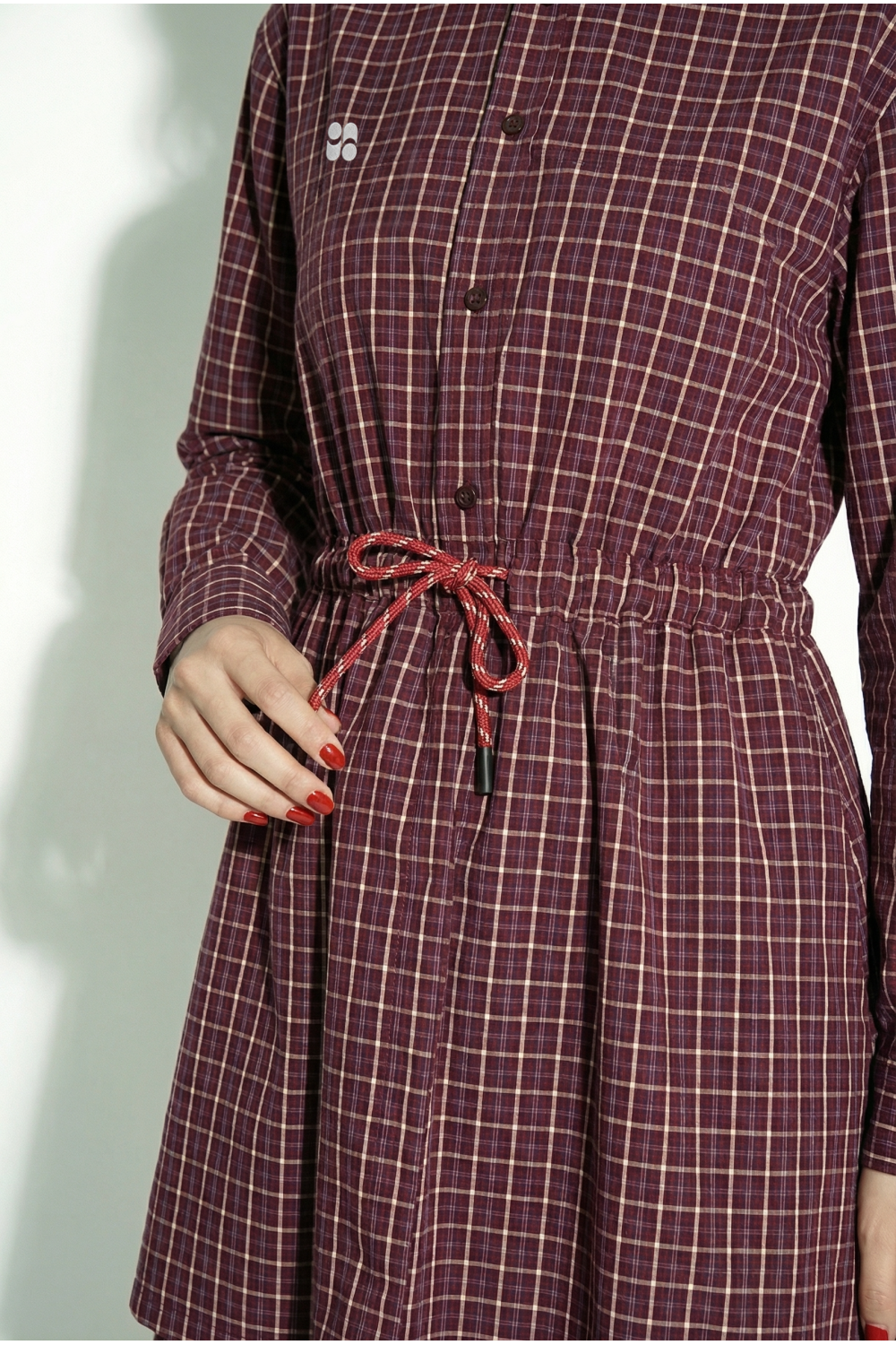 Dress Kris Collège à carreaux bordeaux fabriqué en Italie
