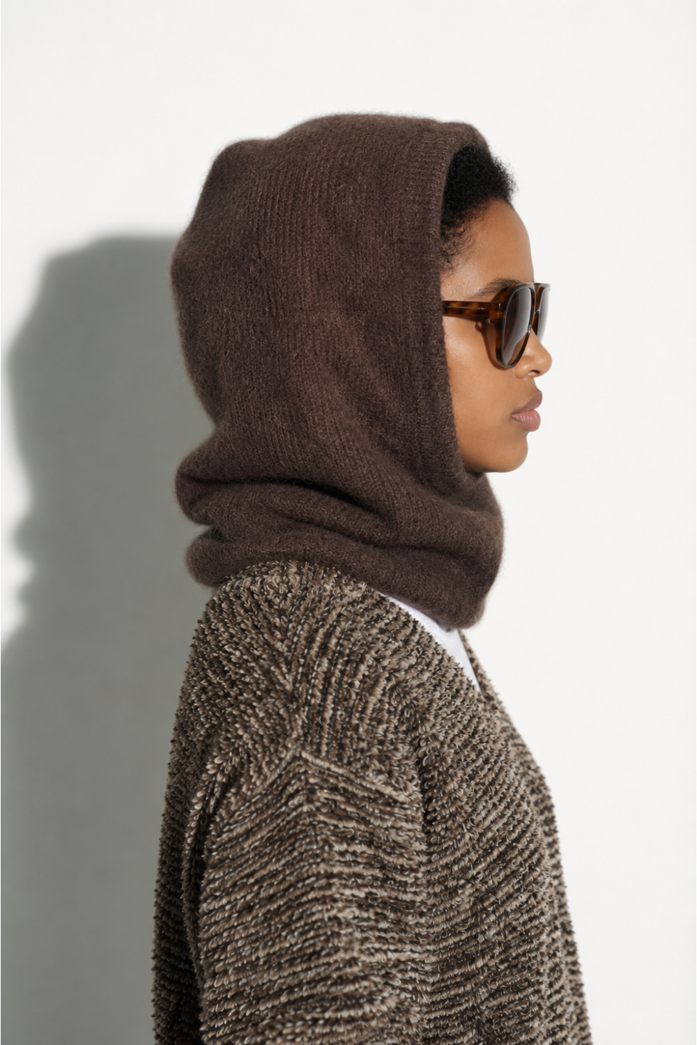 Cagoule chocolat fabriquée en Italie