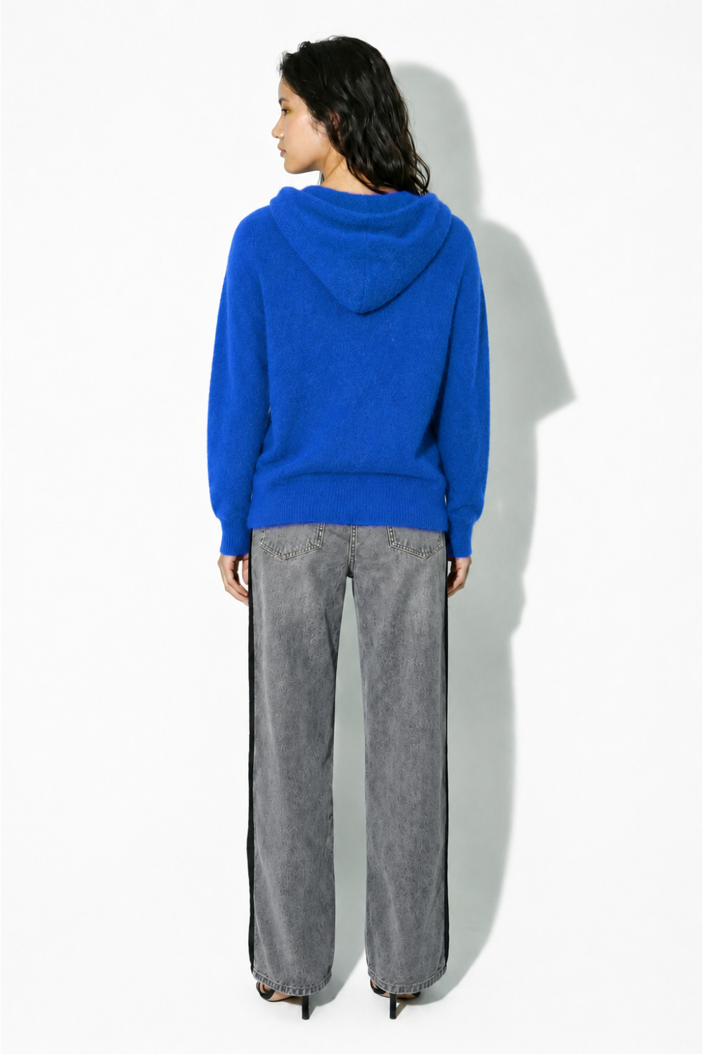 Maille capuche Nola bleu royal fabriquée en Italie